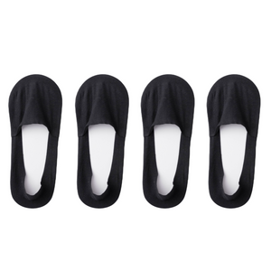 Truly Invisible No Show Socks In Black Pack of 4
