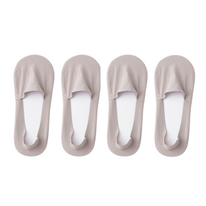 Truly Invisible No Show Socks in Grey Pack of 4