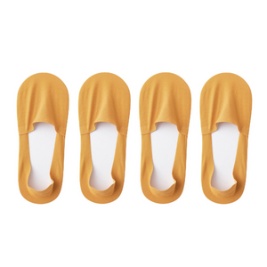 Truly Invisible No Show Socks In Yellow Pack of 4